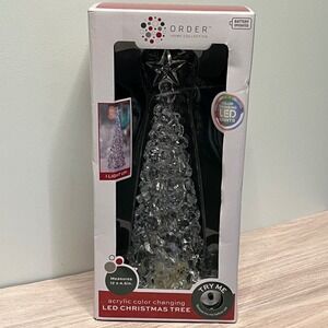 Order Home Acrylic Color Changing LED Christmas Tree 12 Inch Battery Operated